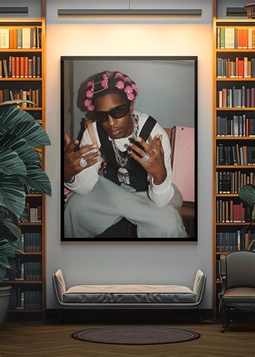 Vintage ASAP Rocky Portrait Decor | Aesthetic Hip Hop Rapper Poster | Stockholm Style Room Wall Art | Dont Be Dumb Music Illustration - Etsy Canada