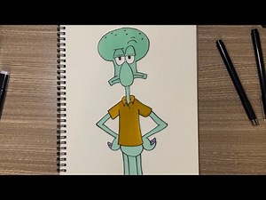 How to draw Squidward | SpongeBob Sketch tutorial #spongebob #squidward #sketch