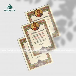 Catholic Certificate Border With Vatican Emblem | Editable PSD for Papal Blessings - Etsy Canada