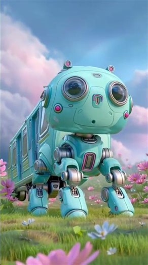 Robot train #aianimation#robot