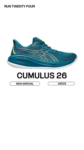 ¡No te pierdas los cambios que trae los Gel Cumulus 26 de Asics! Más ligera y con mayor amortiguación para una mejor respuesta durante tu carrera. Encuéntralos en run24.mx #cumulus26 #asicsgel #run24 | Run24 - Running Store