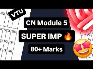 CN MODULE 5 EXAM SUPER IMP 💯🤩 | BCS502 Computer Network | 22 Scheme VTU 5th SEM CSE #vtu #cse #exams