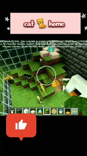 Cute & Simple Cat Home in Minecraft! 🐈🏠#minecraft #starterhome #gaming #shorts #viral #reels