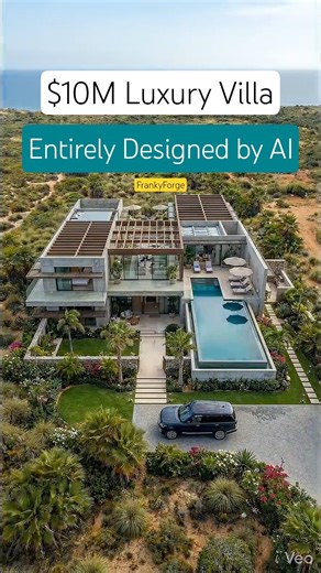 This $10M Villa Was Designed Entirely by AI #LuxuryArchitecture #AIGenerated #ModernDesign