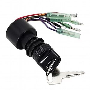 Boat Ignition Switch with Key Compatible with Mercury Marine Outboard Motors Control Box, 87-17009A2 87-17009A5 6 Wire 3 Position Off-Run-Start with 2 Key, Replace 87-17009A5 87-17009A2 MP51090