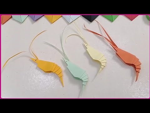 Cómo hacer un camaron de papel origami