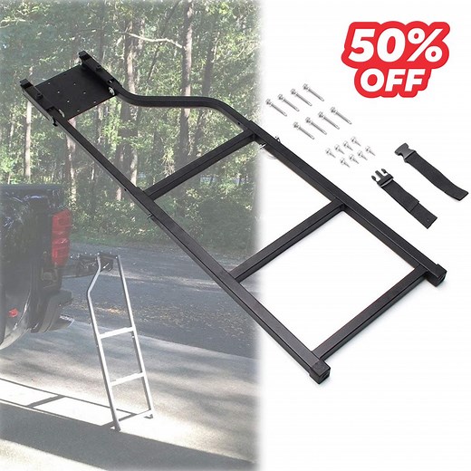 4.3M views · 8.8K reactions | Universal Truck Bed Tailgate Ladder! *The Safe And Easy Way To Get In And Out Of Your Truck Bed * Comes With Everything Needed To Install * Made With Heavy Duty Steel >>https://truckemblemwarehousedeals.com/rear-tailgate-ladder | USA Truck Supply | Facebook
