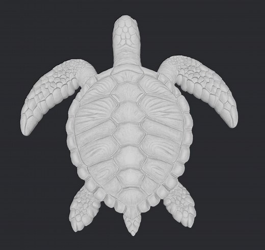 Sea Turtle STL File for CNC Carving & 3D Printing | Detailed Marine 3D Model - Etsy