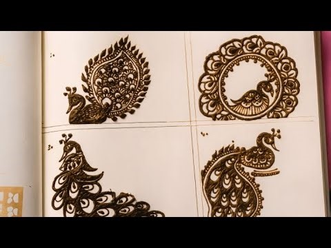 4 Different types of Peacock🦚 beauty✨ henna design / 4 peacock design / simple design