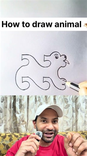How to draw animal with help of numbers