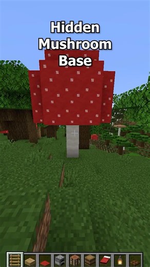 Easy HIDDEN Mushroom Starter Base in Minecraft! #minecraft #building