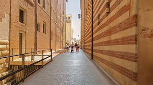 Walking Verona’s historic center on a sunny day