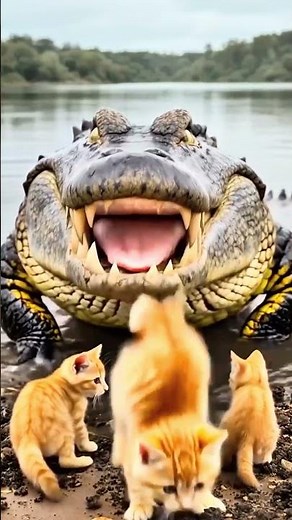 I thought crocodile ate the kitten #youtubeshorts