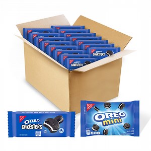 OREO Cakesters Soft Snack Cakes, 3 Boxes (15 Total Snack Packs) Bonus OREO Mini Cookie Snack Pack