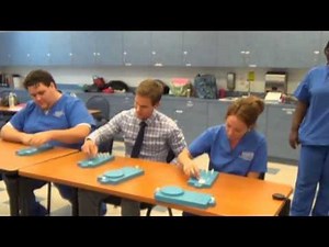 Medical Assisting Students Test Their Hands Speed and Dexterity