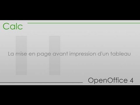 OpenOffice 4 Calc - Part 11 - Formatting a table before printing