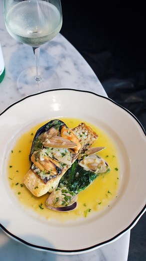 Fillet of Snapper with Clams, Mussels and Chardonnay from Rick’s - Fruits of the Sea book. | Rick Stein at Bannisters