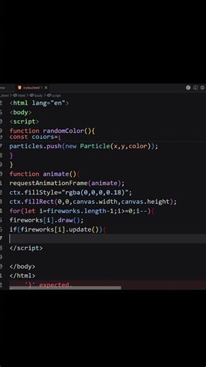 Create an Amazing Fireworks Animation with HTML, CSS & JavaScript