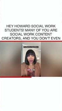 Hey Howard social work students! Many of you are social work content creators, and you don’t even