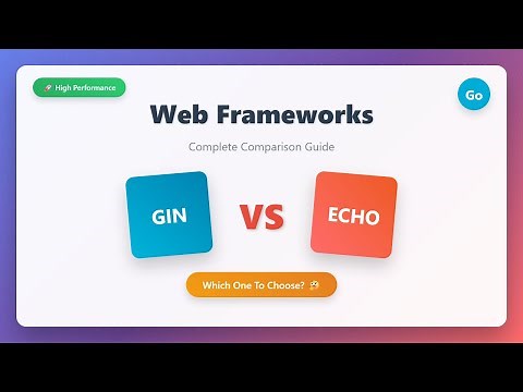 Go Web Frameworks: Gin vs Echo - Complete Comparison Guide 2025