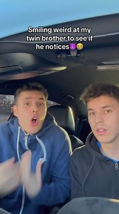 “my biggest fear is that smile”😭😭 #fyp #foryou #funny #smiling #reaction #trend | Twin Prank