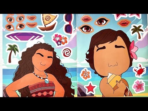 [paper diy] Moana and Friends Stickers / Satisfying video