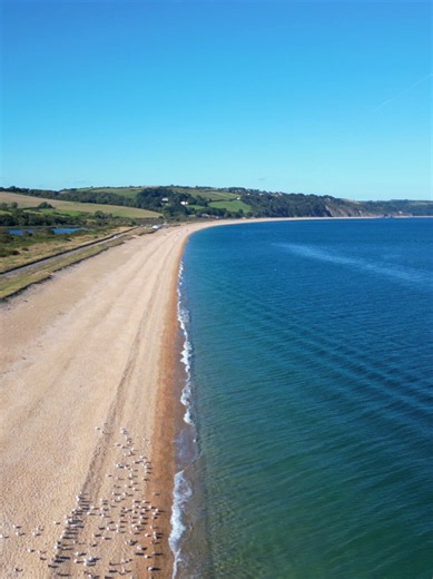 Slapton Sands, Torcross, Devon UK (Before the Road was ruined by the storm) Historical Beach. #slapton #torcross #devon #beach #drone