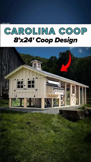 8’x24’ Backyard Chicken Coop | Carolina Coop Design