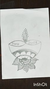 easy deepak drawing deepak design 🪔🎇