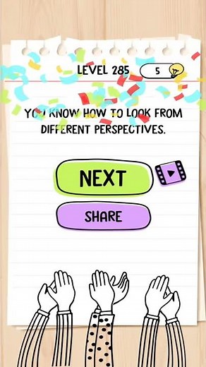 Brain Test tricky puzzles Level 285 [Adjust the side view] Solution Wal