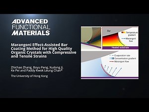 Marangoni Effect-Assisted Bar Coating Method for High Quality Organic Crystals