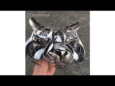 Magnificent Animal Sculptures Made with Scrap Metal by Matt Wilson