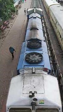 Morning Start-Up of a WDP4 - Rising Sun - Indian Railways