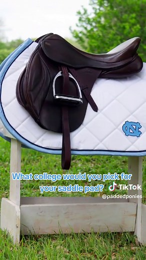Calling all UNC fans! 🩵 What college would you and your horse represent? Check out our selection of nearly 30 college patches, available on saddle pads, stirrup covers, fly bonnets, and saddle covers! See the whole collection at paddedponies.com #unc #northcarolina #universityofnorthcarolina #college #collegesports #horsefashion #horsesoftiktok #equestrianfashion #horsetok #horsebackriding #saddlepad #horses #equestrian #equestrianaesthetic #equestrianlife #horsegirl