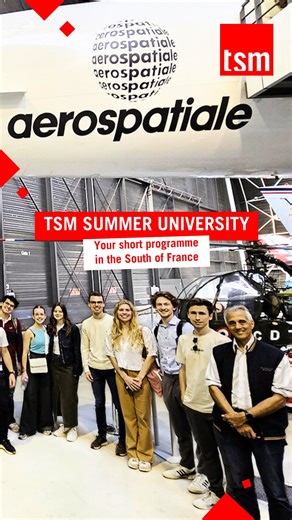 Toulouse School of Managament on Instagram: "Join TSM's Summer University and immerse yourself in the heart of Europe's aerospace capital for two weeks! 📍 The ‘Innovating in Aviation and Aerospace’ programme includes: 💡 Management and innovation courses (100% in English) 🏭 Exclusive visits to companies in the aerospace sector 🤝 Meetings with students from all over the world 🥐 Discover the good life in Toulouse 🏅 Award of 3 ECTS credits Why sign up? Boost your CV with tech and innovation sk