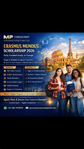 study in Europe Erasmus mundus scholarship
