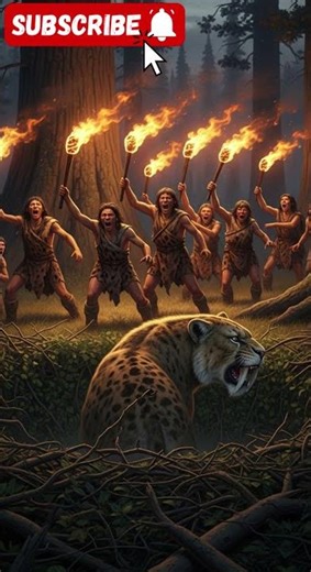 “Trapping the Saber-Tooth: Humanity’s First Victory” 🐅🔥