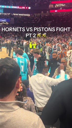 Hornets vs Pistons Fight Reaction Highlights