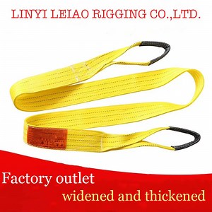 [Hot Item] Heavy Duty 100% Polyester Lifting Belt Secure Customizable Webbing Sling