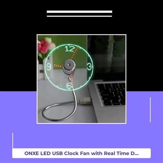 Buy here https://iwanthatblog.com *As an Amazon Associate, I earn from qualifying purchases. ONXE LED USB Clock Fan with Real Time Display Function