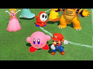 Super Mario Party MiniGames - Kirby vs Mario vs Luigi vs Yoshi (Master CPU)
