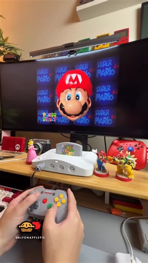 Allen Li on Instagram: "I’ve never been good at those sliding levels in Mario games 🤣🕹️🎮 I think I had to replay this level several times before finally getting used to the control sensitivity . #supermario64 #n64 #analogue3d"