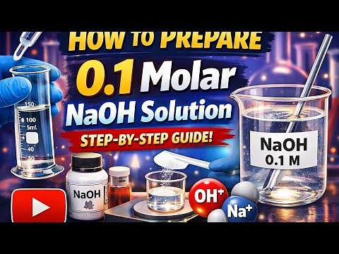 How to prepare 0.1Molar Sodium Hydroxide solution| How to prepare NaOH Solution|#MolarSolution