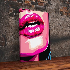Pop Art Canvas, Girly Wall Art, Make up Wall Art, Comic Pop Art, Canvas Print, Wall Art, Vertical Print, Modern Pop Art, Teen Girl Room Art - Etsy