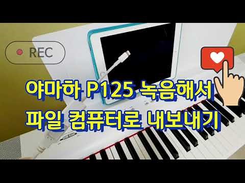 야마하 p125 녹음 및 아이패드 연결 후 컴퓨터 내보내기 하는 방법 yamaha p125 recording