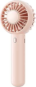 Gaiatop Mini Portable Fan, Small and Powerful, Cute Design 3 Speed Personal Handheld fan and Desktop with Base, Lightweight USB Rechargeable for Travel Lash Makeup Girl Women Summer Gift Pink