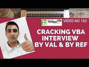 Learn Excel - Video 162 - VBA Interview Question Byref & ByVal