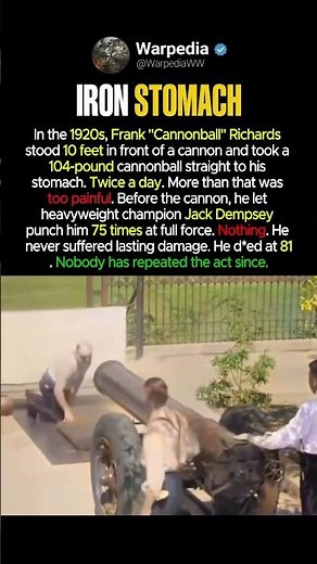 This Man Let A 104-Pound Cannonball Hit His Stomach #shorts