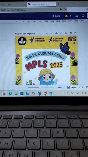 Desain ID Card MPLS di Canva untuk Anak PAUD