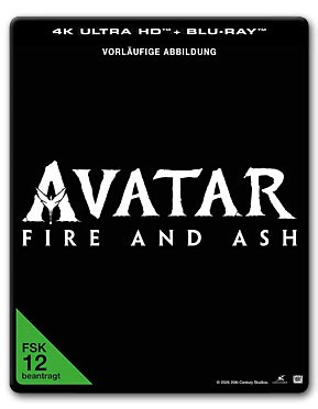 Avatar 3: Fire and Ash - Steelbook Edition Blu-ray UHD (3 Discs) [4K UHD Movies]